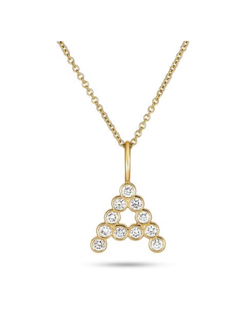 STONE AND STRAND Large Diamond Mochi Initial Necklace