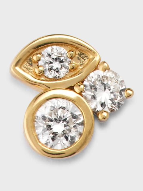 SYDNEY EVAN 14K Yellow Gold Marquis Diamond Cluster Stud Earring, Single