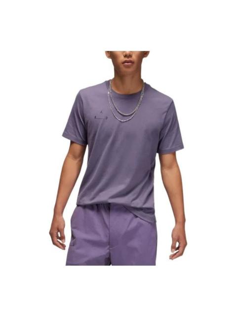 Jordan 공기 요르단 단단한 색깔 둥근 목 Pullover 상표 알파벳 본 짧은 소매 T-Shirt Men's Canyon