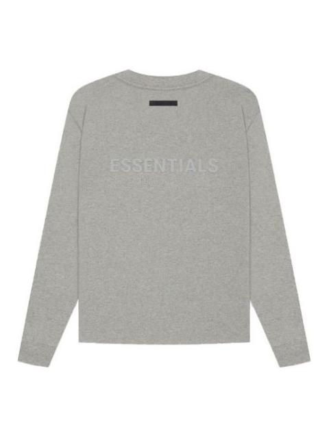 ESSENTIALS Fear of God Essentials SS21 Long Sleeve Tee Dark Heather Oatmeal FOG-SS21-614