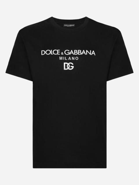 Dolce & Gabbana Cotton T-shirt with DG embroidery