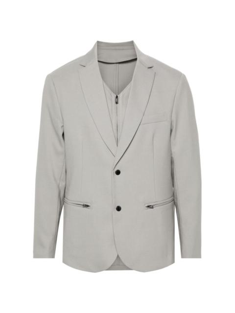 layered single-breasted blazer