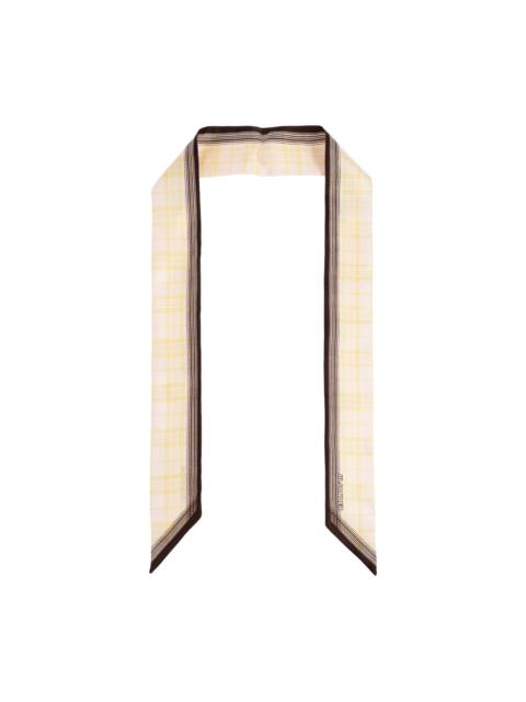 Jil Sander plaid-patter silk scarf