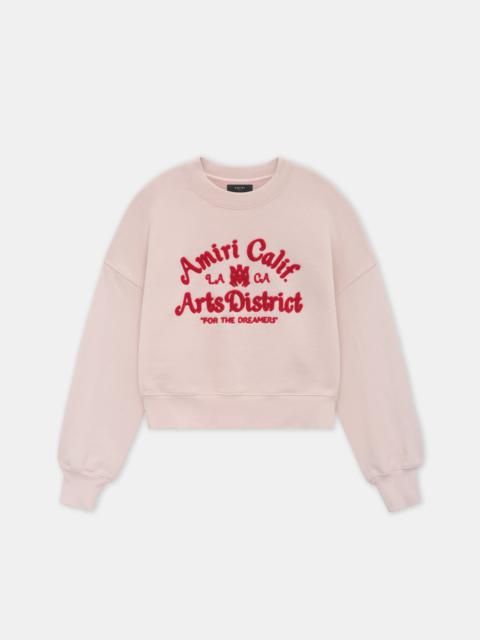 AMIRI WOMEN'S ARTS DISTRICT CROPPED CREW