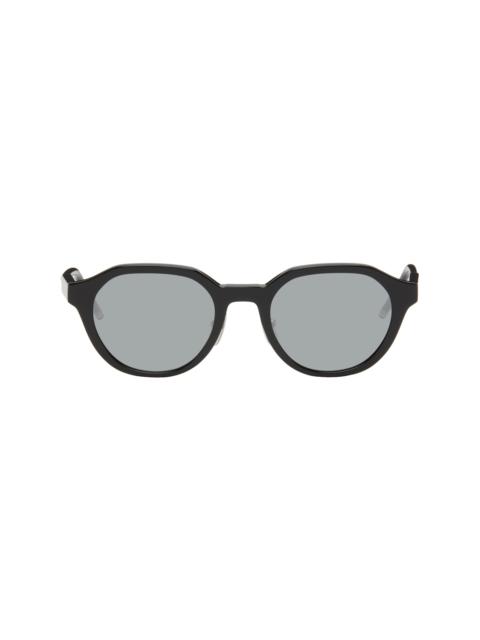 Thom Browne Black Acetate Oval Sunglasses