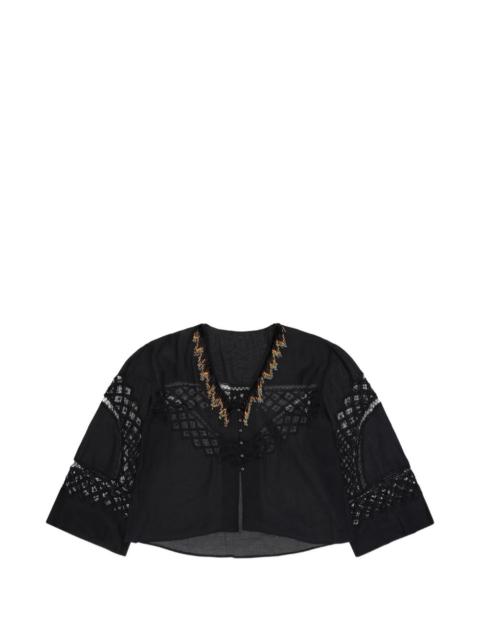 FORTELA intarsia beaded blouse