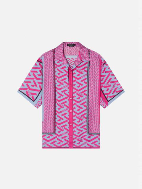 VERSACE La Greca Silk Shirt