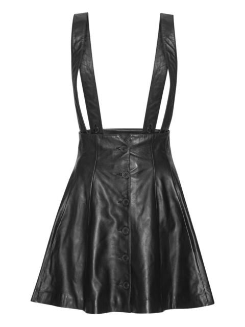 ROTATE leather mini skirt