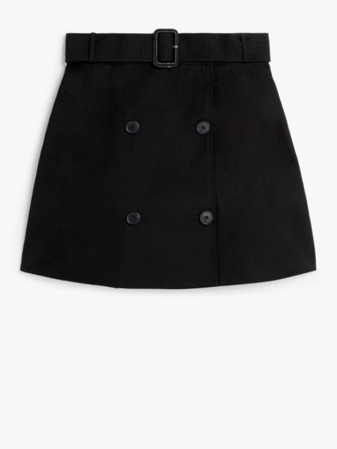 Mackintosh CORBY BLACK GABARDINE COTTON SKIRT