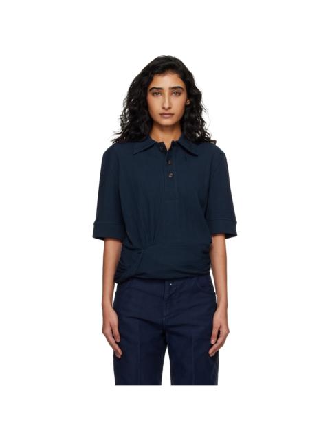 Victoria Beckham Navy Twist Polo