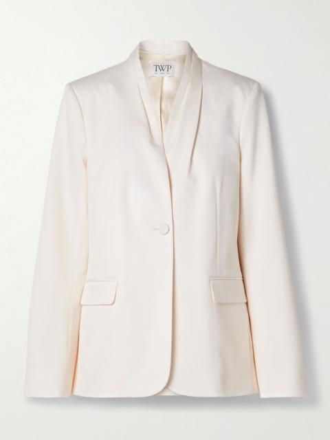 TWP Pleated linen blazer Ivory