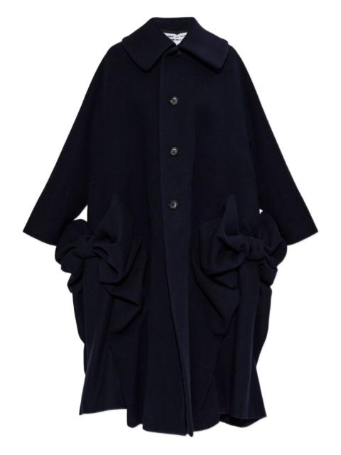 Comme des Garçons Comme des Garçons bow-detail wool coat