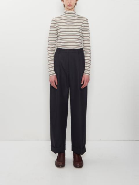 Dries Van Noten Partan Wool Pants — Navy