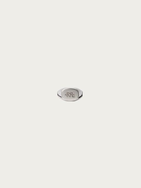 RRL by Ralph Lauren Handmade Sterling Silver Signet Ring - Silver