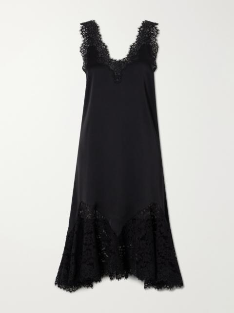 Stella McCartney Lace-trimmed Satin Mini Dress