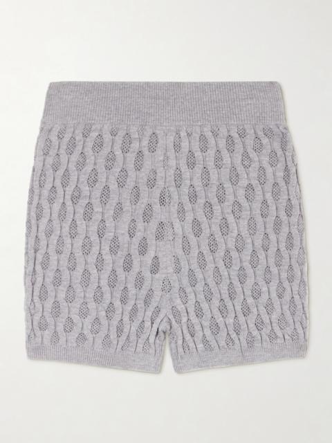 Dries Van Noten Target Pointelle Merino Wool Shorts
