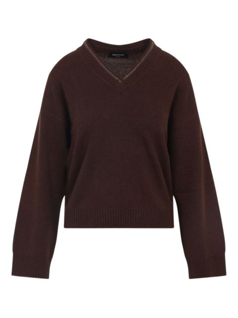 FABIANA FILIPPI v-neck embellished wool sweater