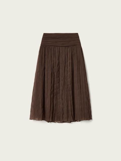 ALLSAINTS ASAL ASYMMETRIC RUCHED MAXI SKIRT