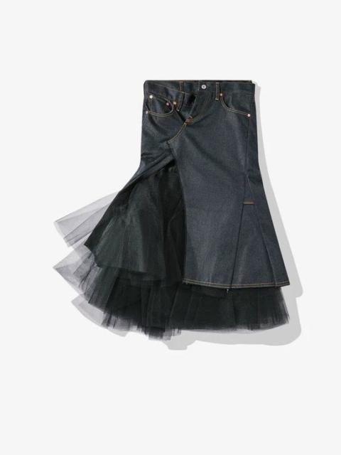 Junya Watanabe Polyester Denim Nylon Skirt