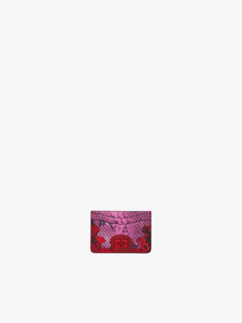GANNI BOU CARD HOLDER IN PINK SNAKE