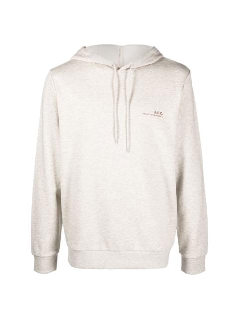 logo-print cotton hoodie