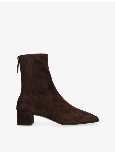 AQUAZZURA Saint Honore 35 Suede Ankle Boots