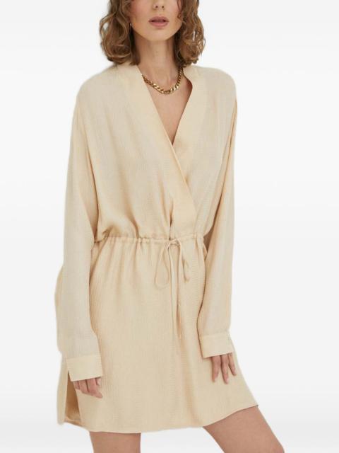 HERSKIND V-neck drawstring mini dress