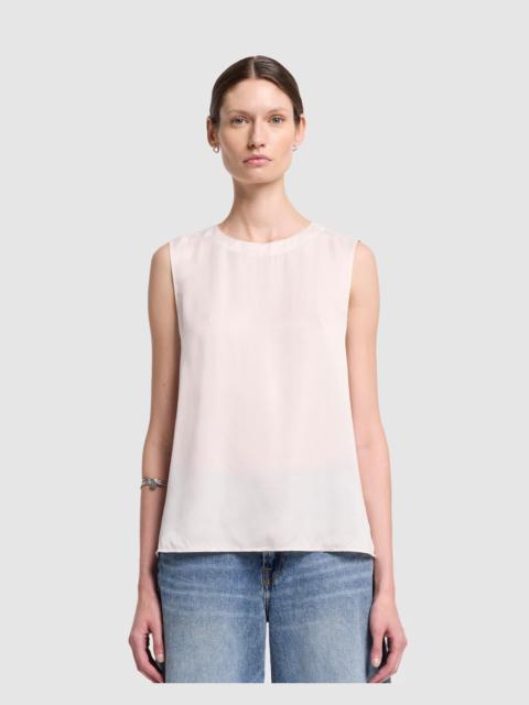 7 For All Mankind Cupro Sleeveless Top in Milk
