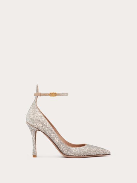 Valentino VALENTINO GARAVANI TAN-GO PUMP WITH CRYSTALS 100MM