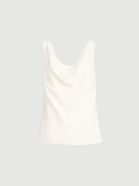 Brunello Cucinelli Viscose and linen fluid twill top