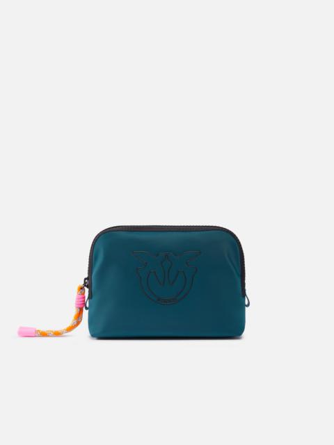 PINKO SMALL BAG IN RECYCLED FABRIC WITH LOGO