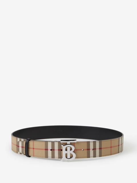 Burberry Check Reversible Wide TB Belt