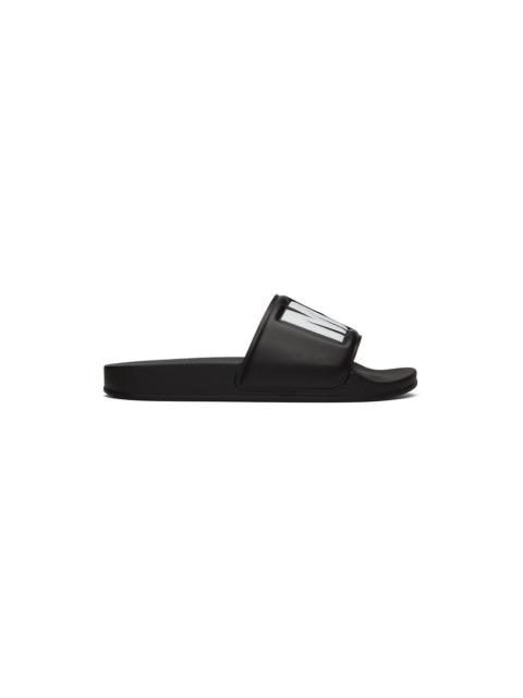MSGM Black Rubber Slides