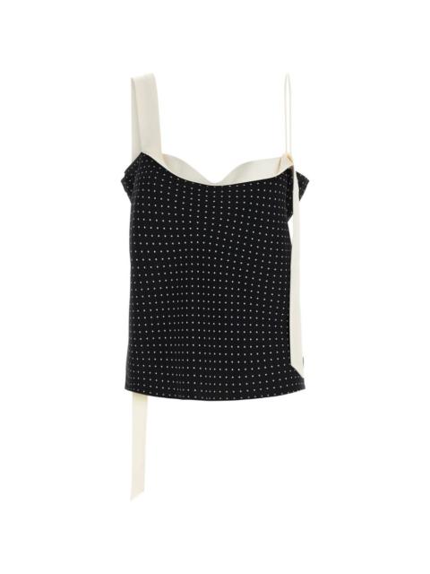 TOM FORD polka dot tuxedo band top