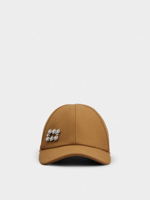 Roger Vivier Efflorescence Baseball Cap in wool
