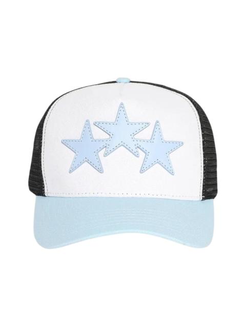 AMIRI AMIRI 3 Star Trucker Cap White/Blue