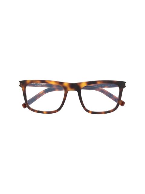 SAINT LAURENT tortoiseshell-effect glasses