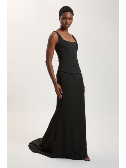 KAREN MILLEN Compact Viscose Fishtail Maxi Skirt