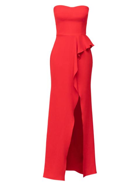 Dress The Population Women's Kai Stretch Crepe Strapless Gown - Rouge