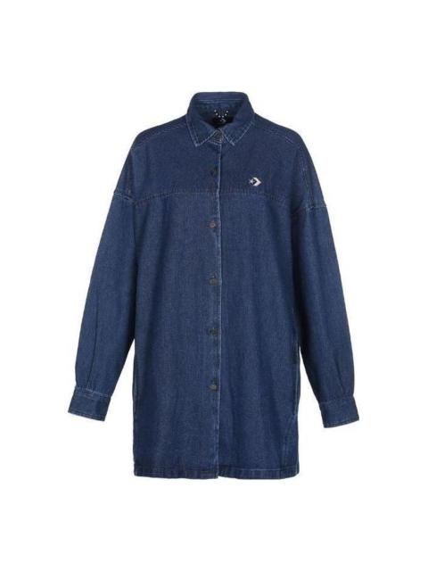 (WMNS) Converse Utility Woven Shirt 'Blue' 10024864-A01