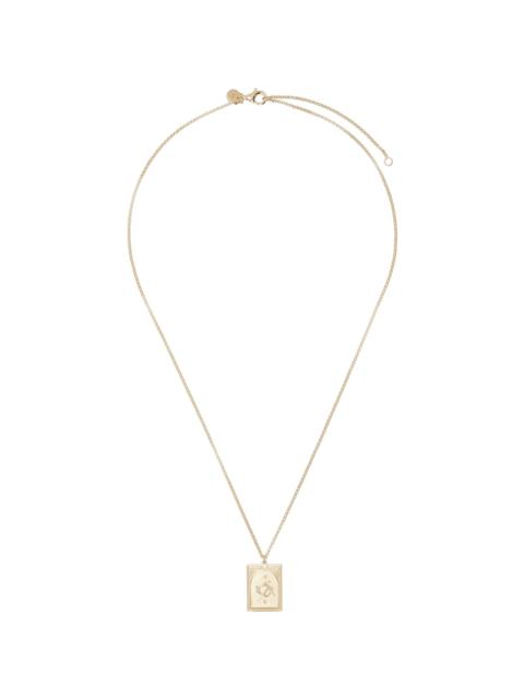 TOM WOOD Gold Tarot Lovers Pendant Necklace