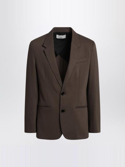 AMI Paris AMI Paris Single-Breasted Olive Jacket
