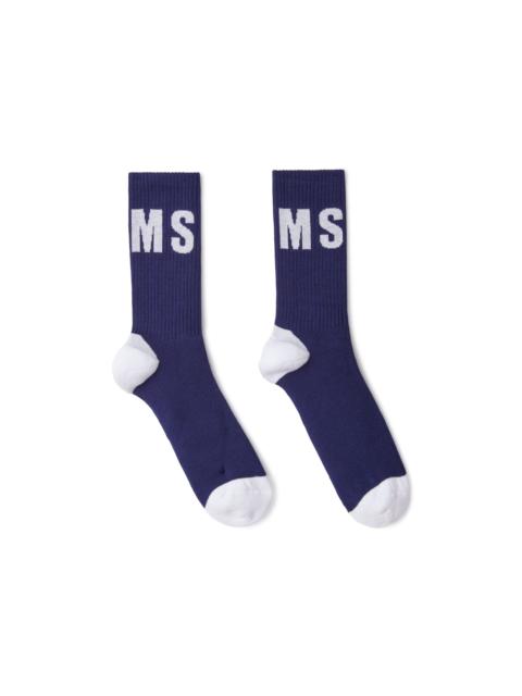 MSGM Solid color cotton socks with MSGM logo