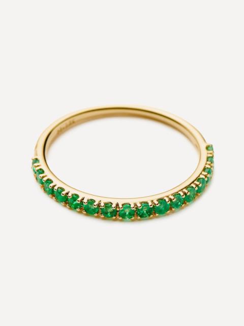 MISSOMA 14ct Gold Fine Emerald Half Eternity Ring