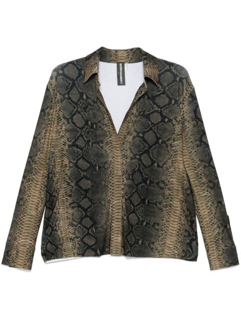 NORMA KAMALI snakeskin-print shirt