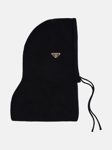 Prada Ribbed-knit wool and cashmere ski mask