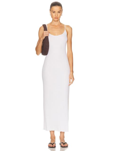 Enza Costa Silk Rib Lettuce Edge Dress