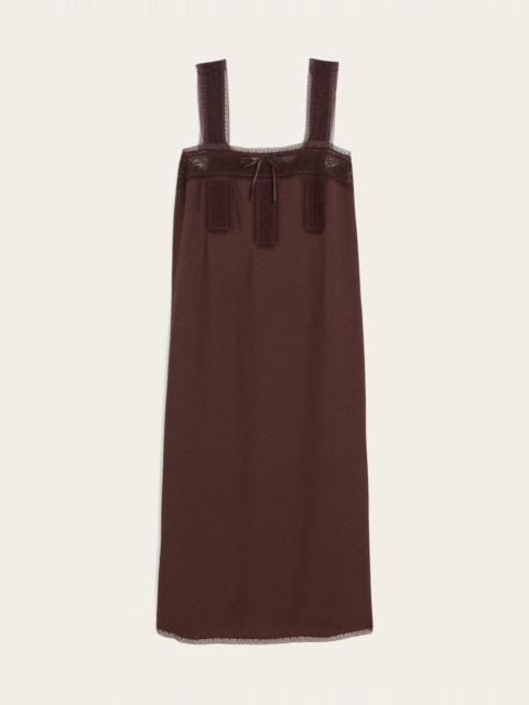 Madewell Lace-Insert Tie-Front Midi Dress