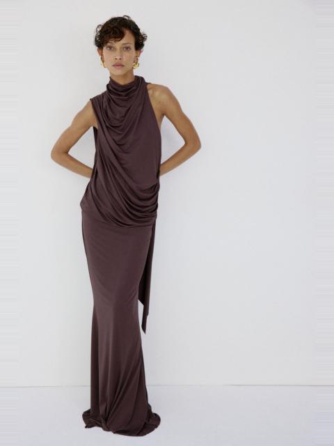De La Vali LURNA MAXI DRESS IN UMBER BROWN