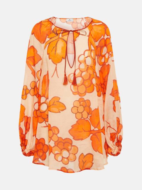 Etro Printed ramie tunic